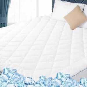 Tempur-Pedic Performance Air Mattress Pad Twin Cooling Micromesh Tencel White